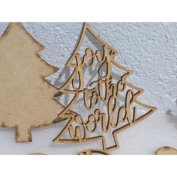 New Lot Wood Die Cut Laser Embellishment Crafts Homeschool Scrapbook 41 pcs - Picture 6 of 10